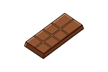 chocolate bar on white background