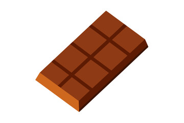chocolate bar on white background
