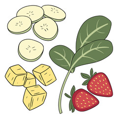 Fresh ingredients for a healthy smoothie