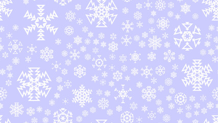 Christmas background or card with geometric snowflakes falling for invitation or xmas holiday greetings