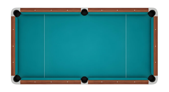 Professional Pool Table Top View Perfect for Game Room Design and Advertising High Quality Realistic 3D Render Billiards Game