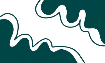 White and Green Abstract Wavy Line Pattern Background