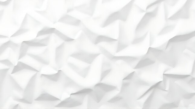 Clean White Wrinkled Textile Texture with Soft Shadows and Highlights