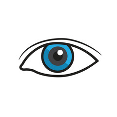 Blue eye logo symbol vector illustration template