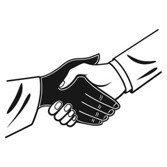 Fototapeta premium Two hands shaking in a gesture of agreement and partnership symbolizing trust and collaboration in business