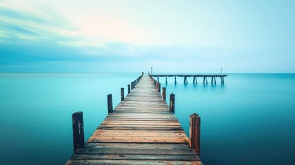 Coastal pier serenity