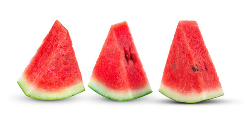 slice watermelon isolated on transparent png ( image from camera)