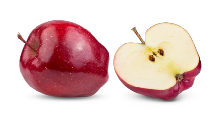 red apple isolated on transparent png ( image from camara )
