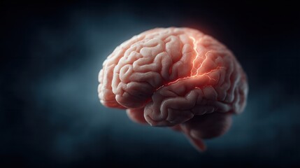 Exploring brain functionality digital realm scientific visualization abstract close-up view neurological insights