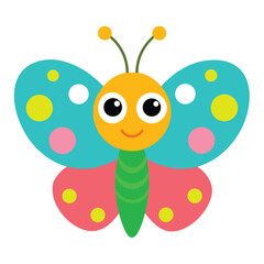 cartoon butterfly, butterfly cute illustration, butterfly with spots, butterfly clipart, butterfly 