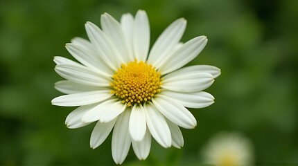 Fototapeta premium Close up of a Vibrant White Daisy with a Bright Yellow Center