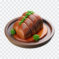 3D Sauerbraten Icon | German Marinated Roast, Traditional Cuisine & Meat Dish