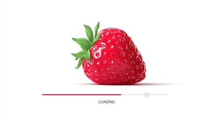 Red strawberry, loading bar