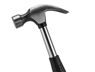 Hammer on transparent background &ndash; isolated metal hammer tool