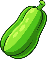 Chayote Vector Illustration | Tropical Vegetable, Organic Food, Healthy Diet Design