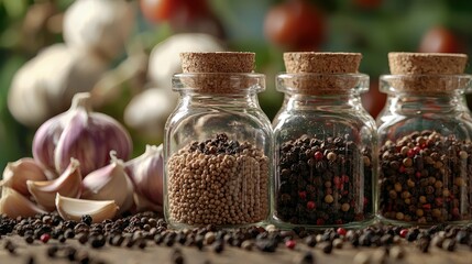 Spice jars still life