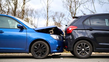 Minor Rear-End Car Collision on a Suburban Street incident