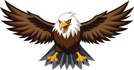 Vector illustration of an american bald eagle in the form