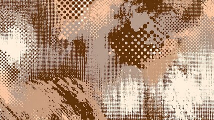 Abstract Brown Dot Pattern on Beige Background for Artistic Design