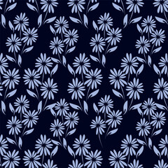 Seamless flowers pattern in vector. Abstract flower pattern design

