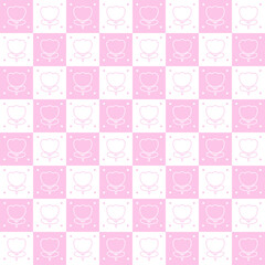 Pink Heart Flower Seamless Pattern