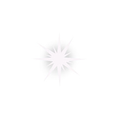 White Sparkle Star PNG