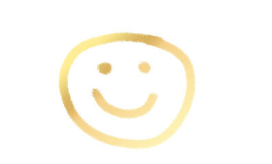 Gold Smiley Face PNG, Transparent background