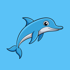 Obraz premium dolphin isolated on white background