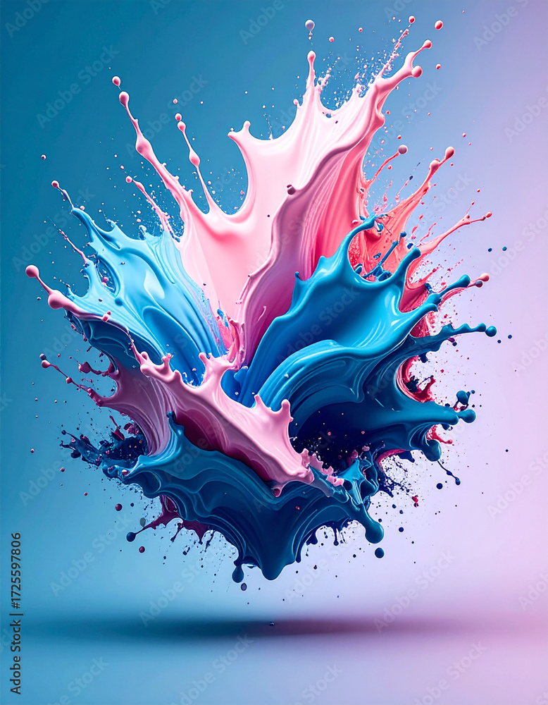 Aufkleber pastel flowing shape capture an elegant movement abstract high. expressing sense of wonder and creat