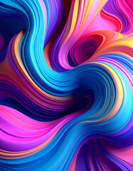 Obraz premium Elegant movement pastel shape creates sense of flowing harmony, captivating abstract art