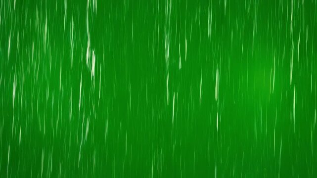 Dynamic green screen rain effect captures atmospheric downpour, perfect for creative visual storytelling and motion graphics.