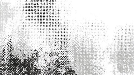 Abstract Black and White Halftone Pattern with Dot Matrix Texture for Artistic and Design Projects