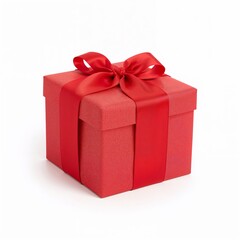 Obraz premium Isolated Red Box: Ideal for Holidays, Birthdays, and Anniversaries