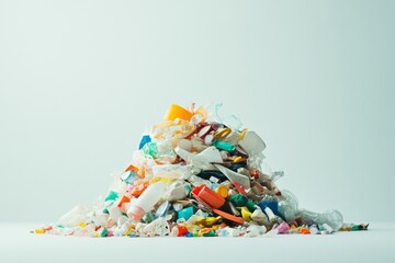 plastic garbage recycle concept