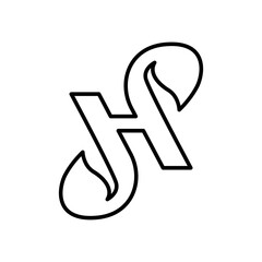 HS Monogram Vector Logo Design