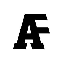 Initial AF Letter Logo, Monogram Design
