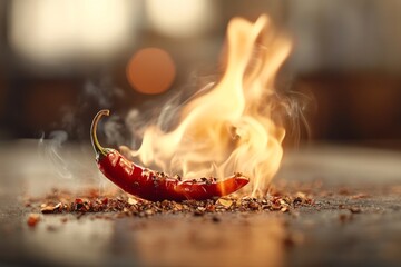 red pepper concept with a copy space