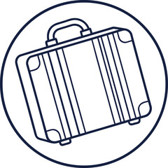 Angled Suitcase Icon Keywords: suitcase, luggage, travel, baggage, case, travel bag, icon