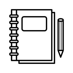 notebook and pen vector icon
