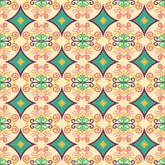 vector seamless pattern with flowers