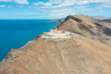 Aerial View of Faro de la Entallada Lighthouse in Fuerteventura, Canary Islands