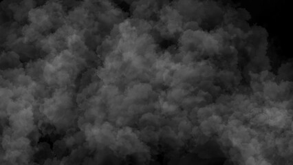 Dark Black Smoke Background with Thick Fog and Misty Texture – Realistic Atmospheric Haze and Cloud Effect for Posters, Wallpapers, and Digital Editing