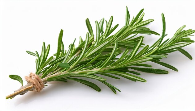 rosemary sprig isolated on white background