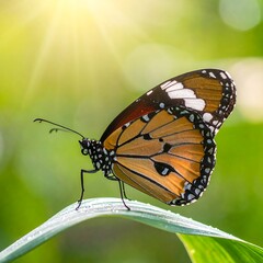 Butterfly on a blade of grass (1)