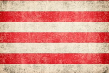 Fototapeta premium Vintage Grunge Background with Red and Cream Horizontal Stripes