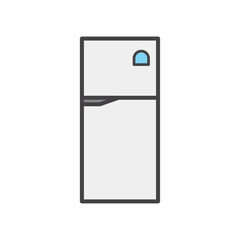Modern Refrigerator Icon with Sleek Design and Intuitive Features for Home and Kitchen Use