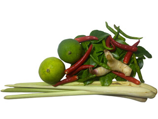 vegetables on a white background