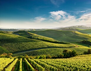 picturesque vineyards on rolling hills