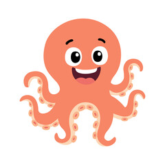funny octopus vector illustration