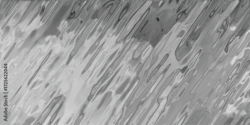 Poster Abstract grayscale liquid water surface effect flowing with diagonal lines and shaded reflections suggestive of rain